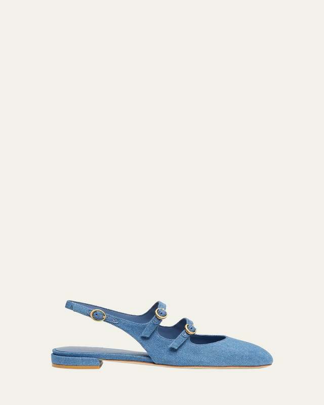 Benni Denim Mary Jane Ballerina Flats